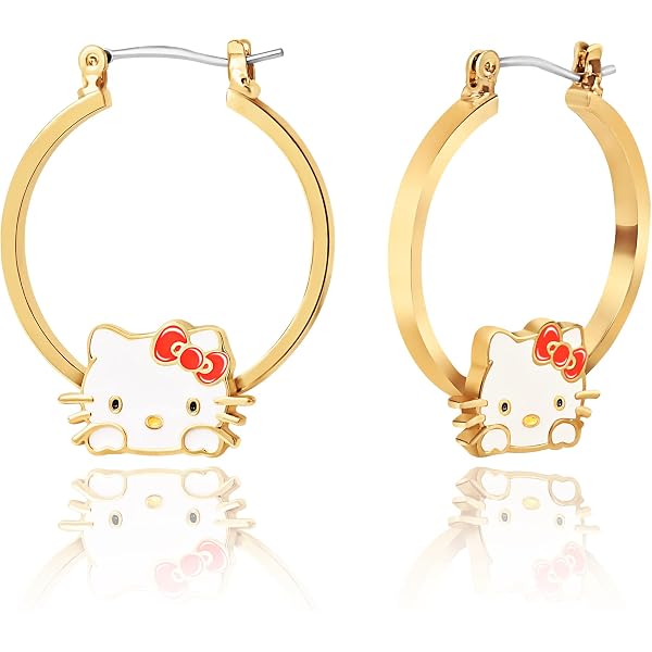 Amazon.co.jp: Hello Kittyサンリオ ハローキティピアス イエロー